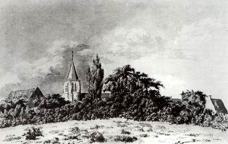 Moorslede in 1813 (tekening van Seraphin Vermote)