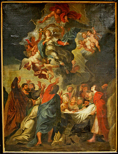 Maria Tenhemelopneming. Naar een schilderij van P.P. Rubens.