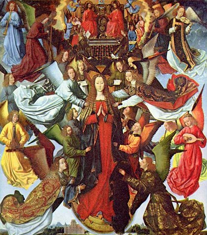 Maria's Tenhemelopneming. Meester van de Legende van de H. Lucia, 1485. (Washington, National Gallery of Art)