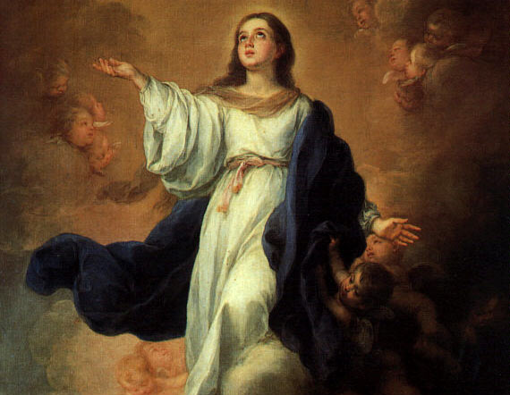 tenhemelopneming van Maria. Murillo, 1675. St. Petersburg, Hermitage