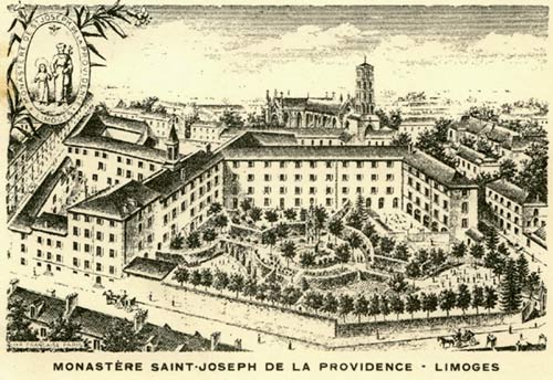 het klooster St.-Joseph de la Providence in Limoges, waar de 2 zusters logeren