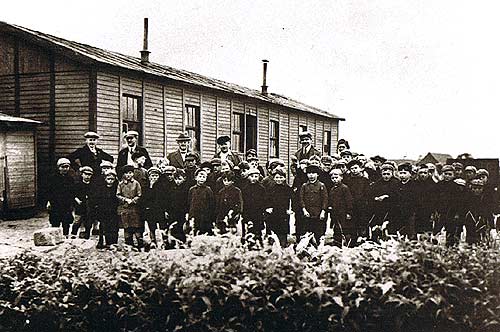 de barakkenschool na de Eerste Wereldoorlog