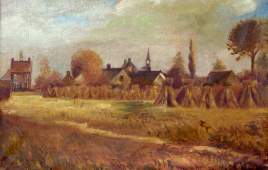 Maria school in Slyps (schilderij van omstreeks 1900)