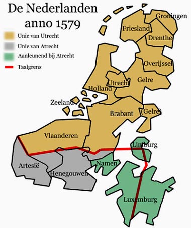 de Nederlanden na de Unie van Utrecht en Atrecht (1579)